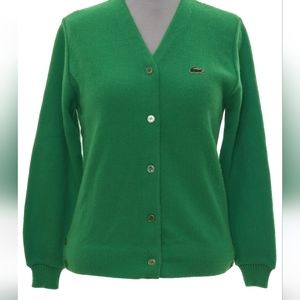 Vintage Haymaker Lacoste green button cardigan size 34